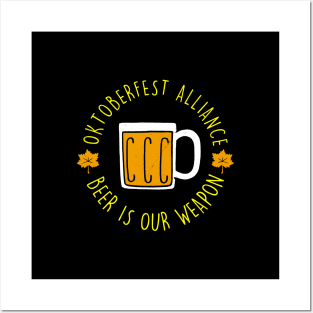 Beer Drinkers Oktoberfest Beer Slogan Fall Autumn Meme For Beer Lovers Posters and Art